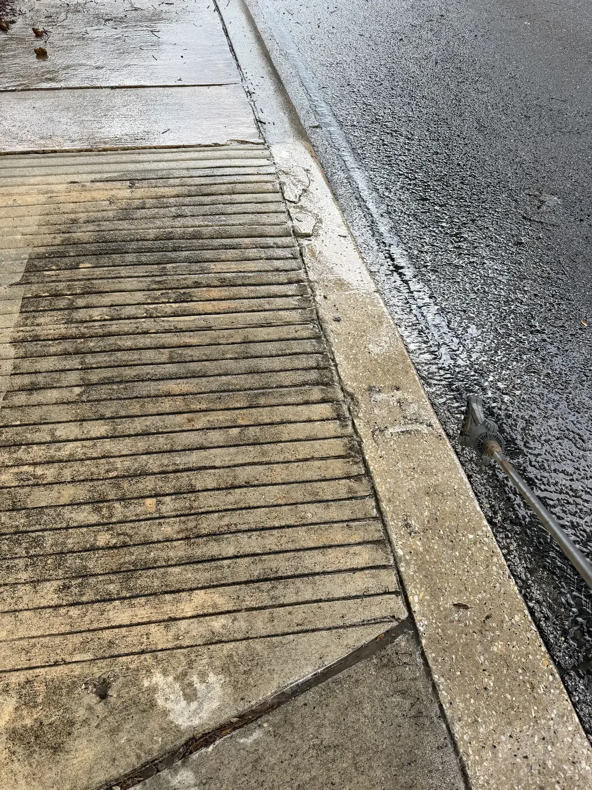 Before and after Concrete Cleaning & Restoration