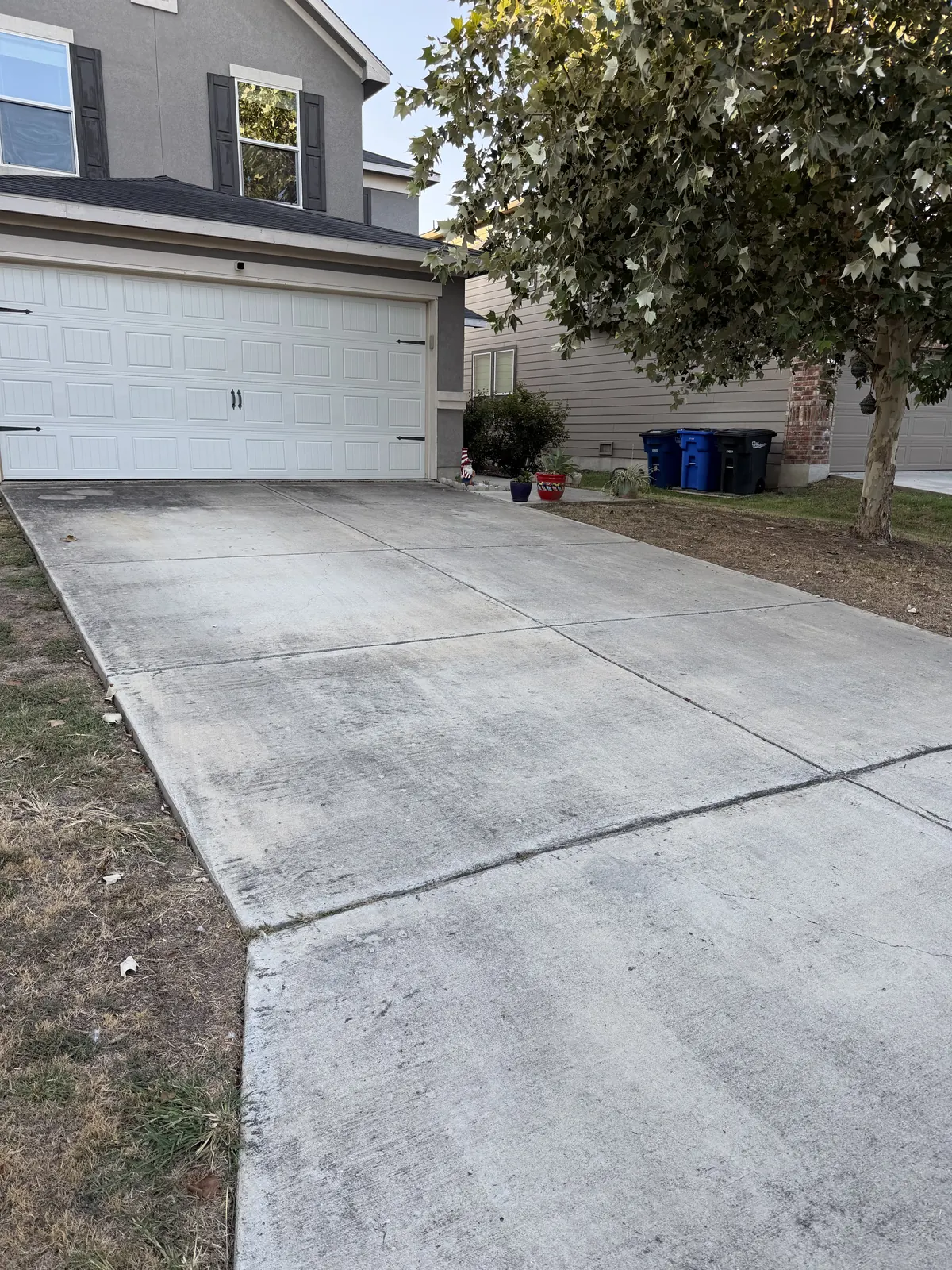 Before and after Concrete Cleaning & Restoration