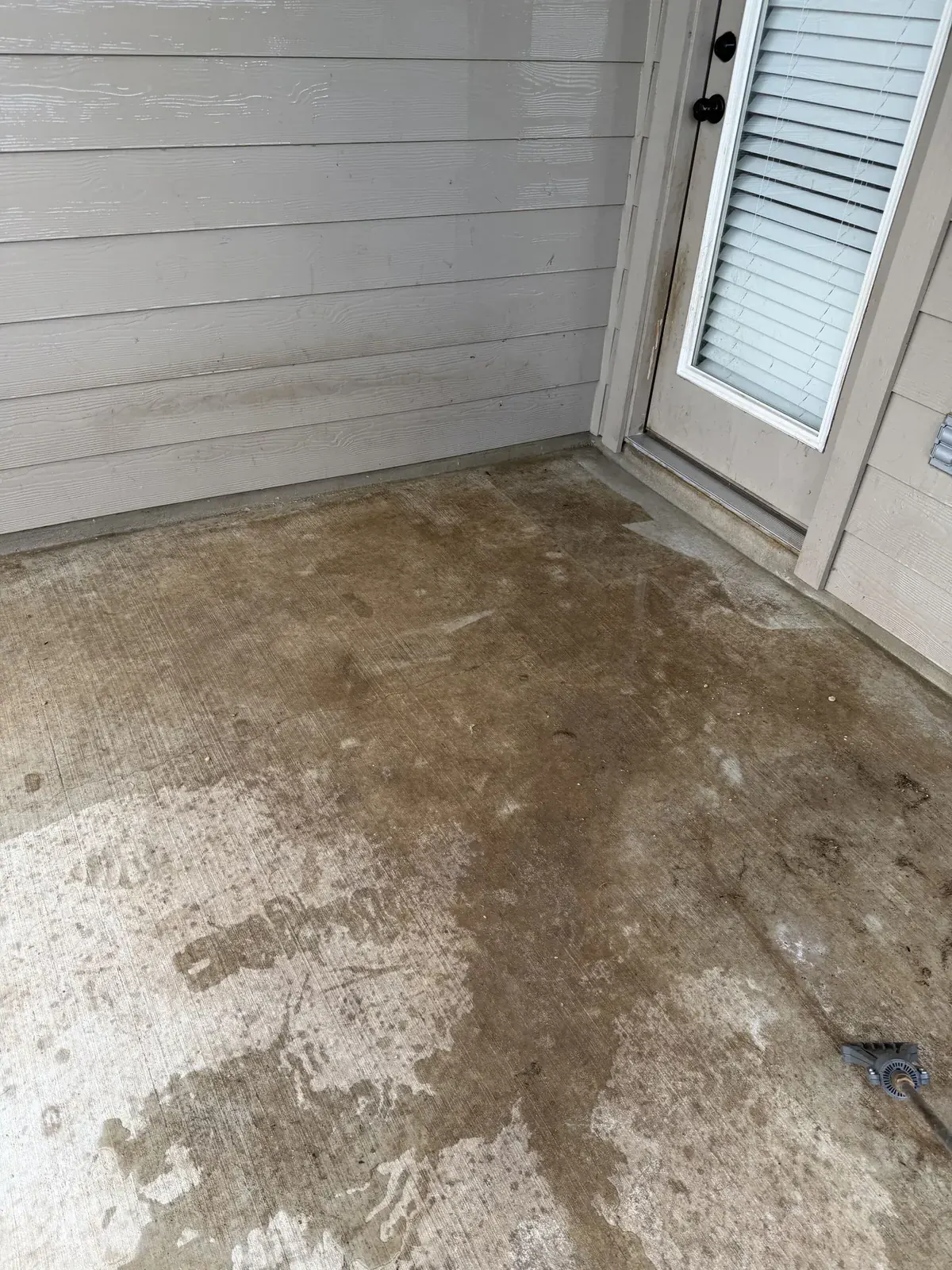 Before and after Concrete Cleaning & Restoration