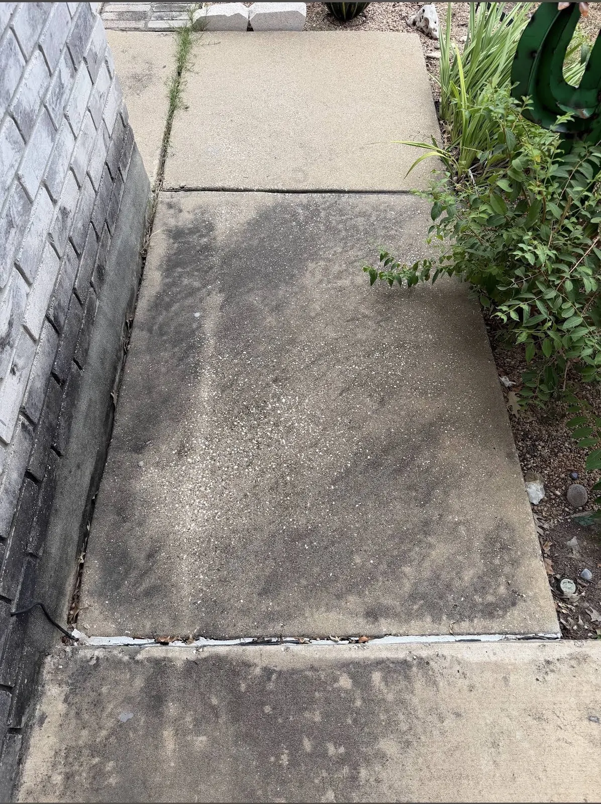 Before and after Concrete Cleaning & Restoration